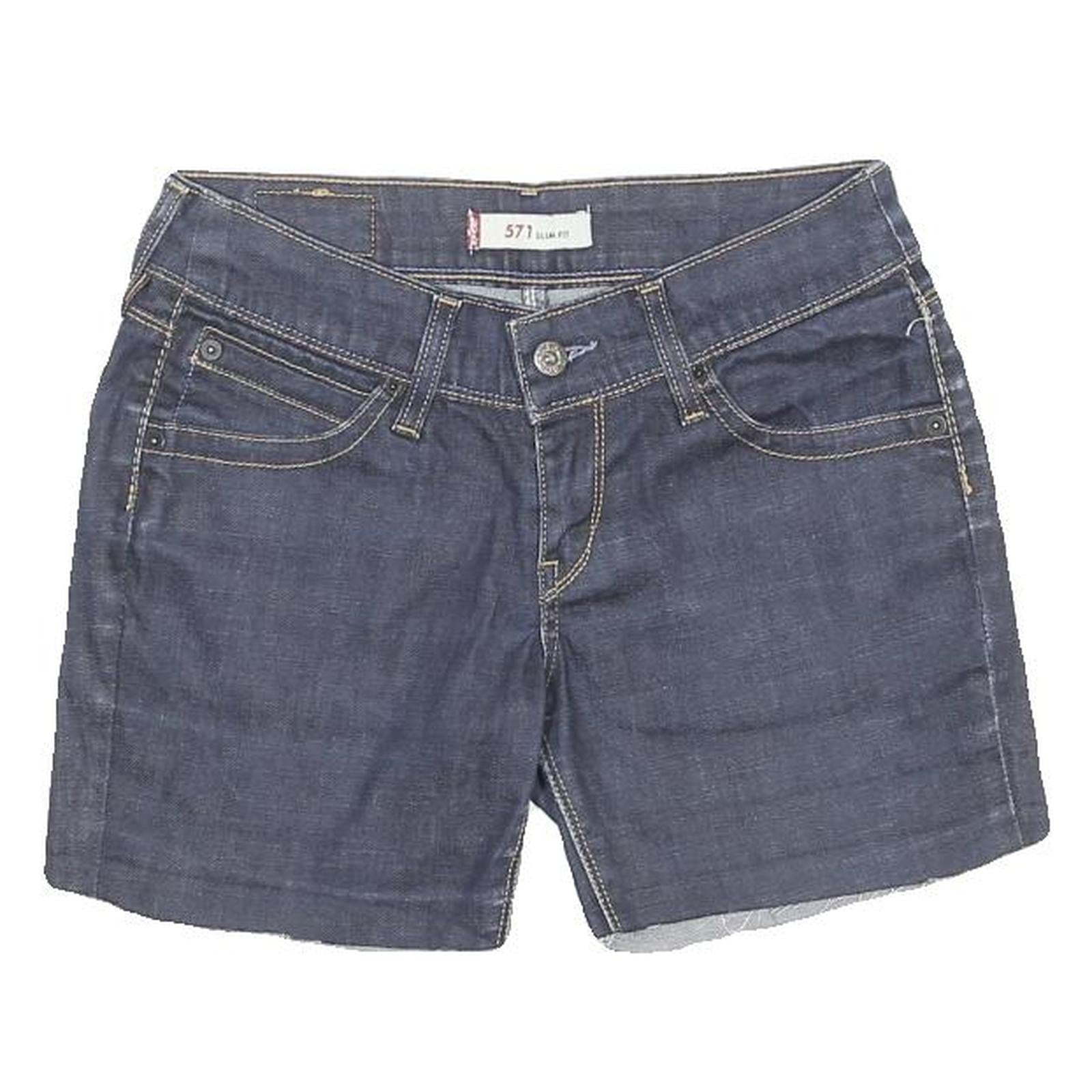 LEVIS Womens Denim Blue Shorts Classic S W28 Cut-Off Cotton Blend