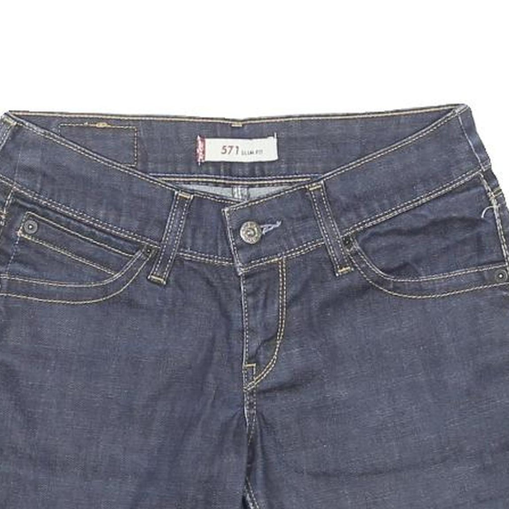 LEVIS Womens Denim Blue Shorts Classic S W28 Cut-Off Cotton Blend