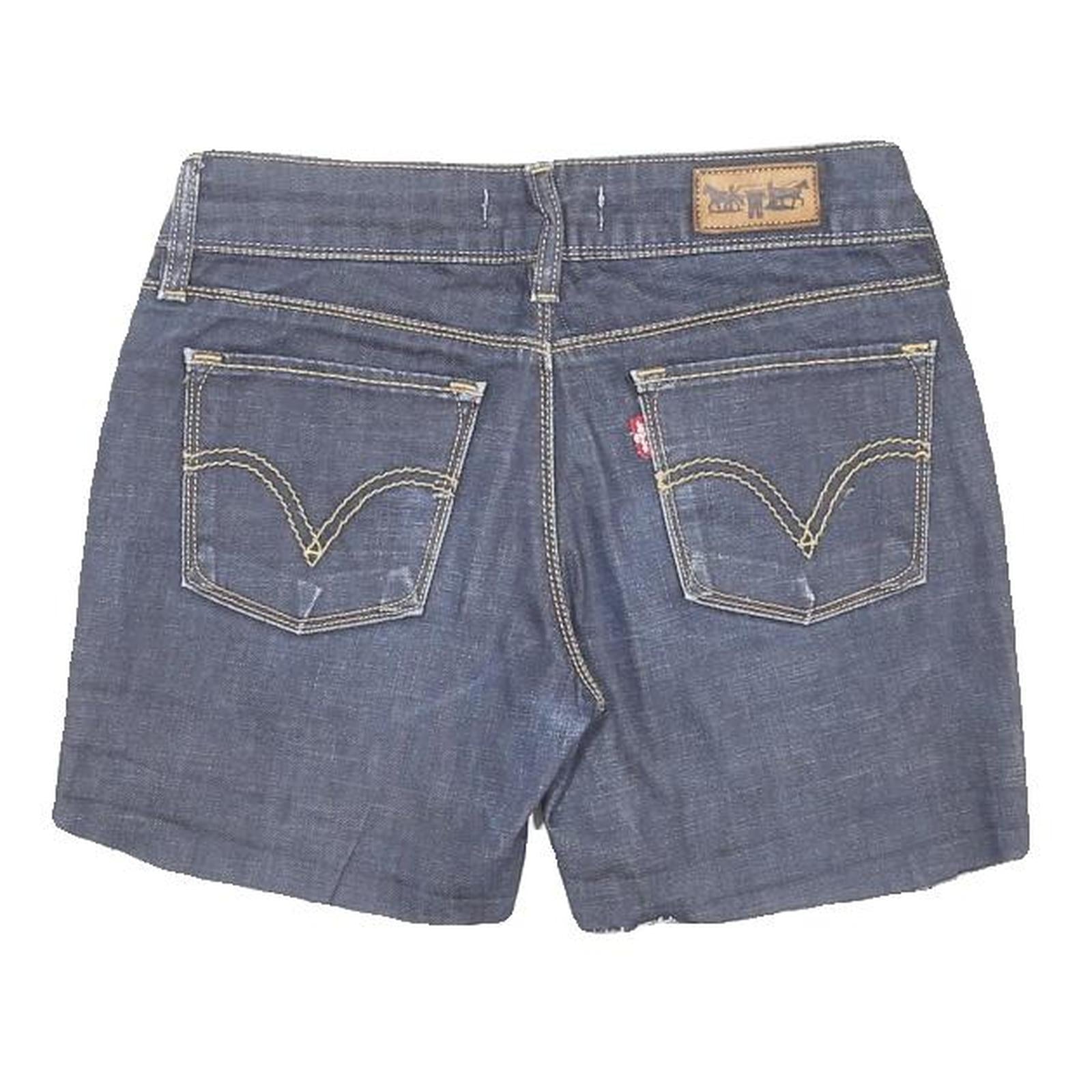 LEVIS Womens Denim Blue Shorts Classic S W28 Cut-Off Cotton Blend