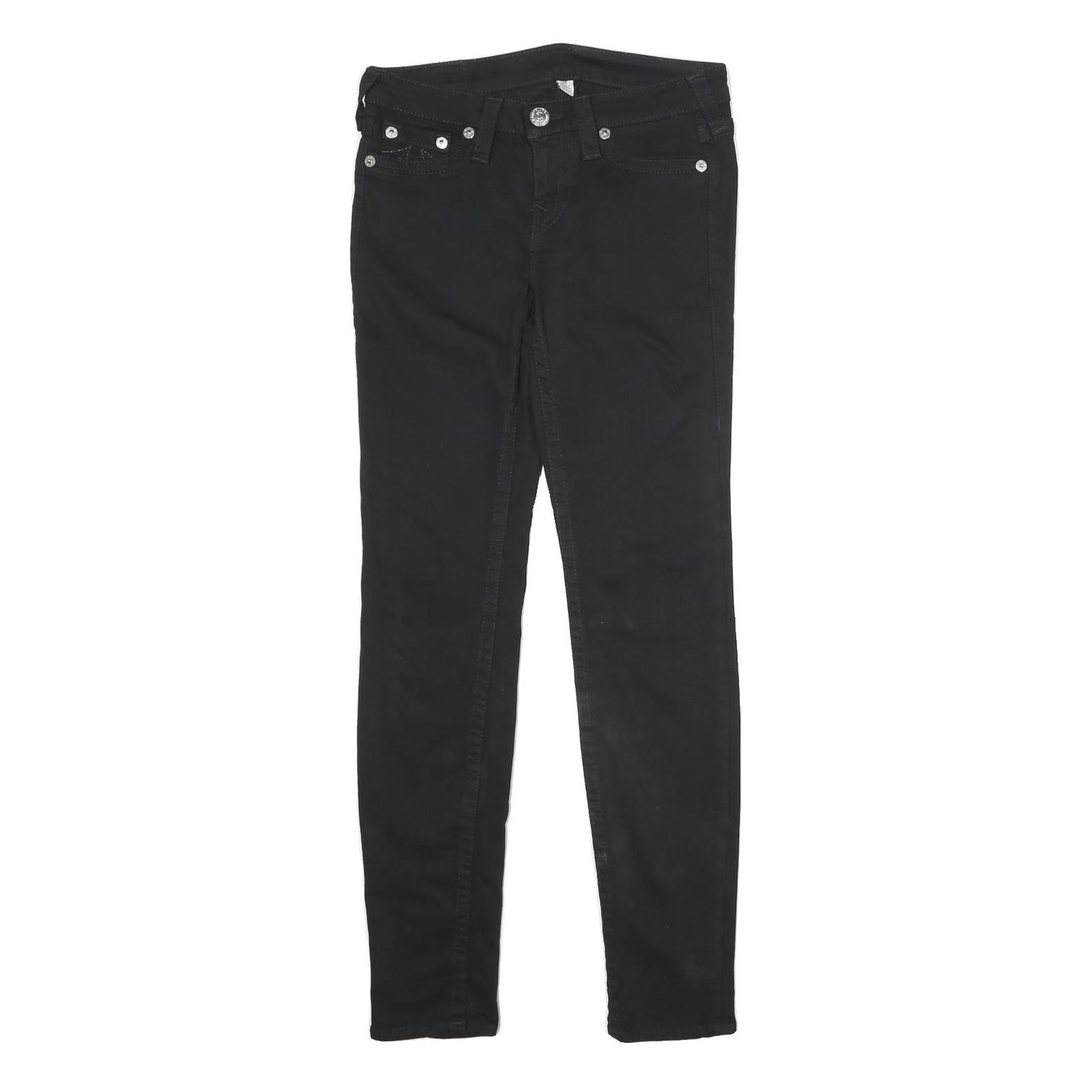TRUE RELIGION Womens Jeans Black Slim Skinny Denim W26 L32 Classic Cotton Blend