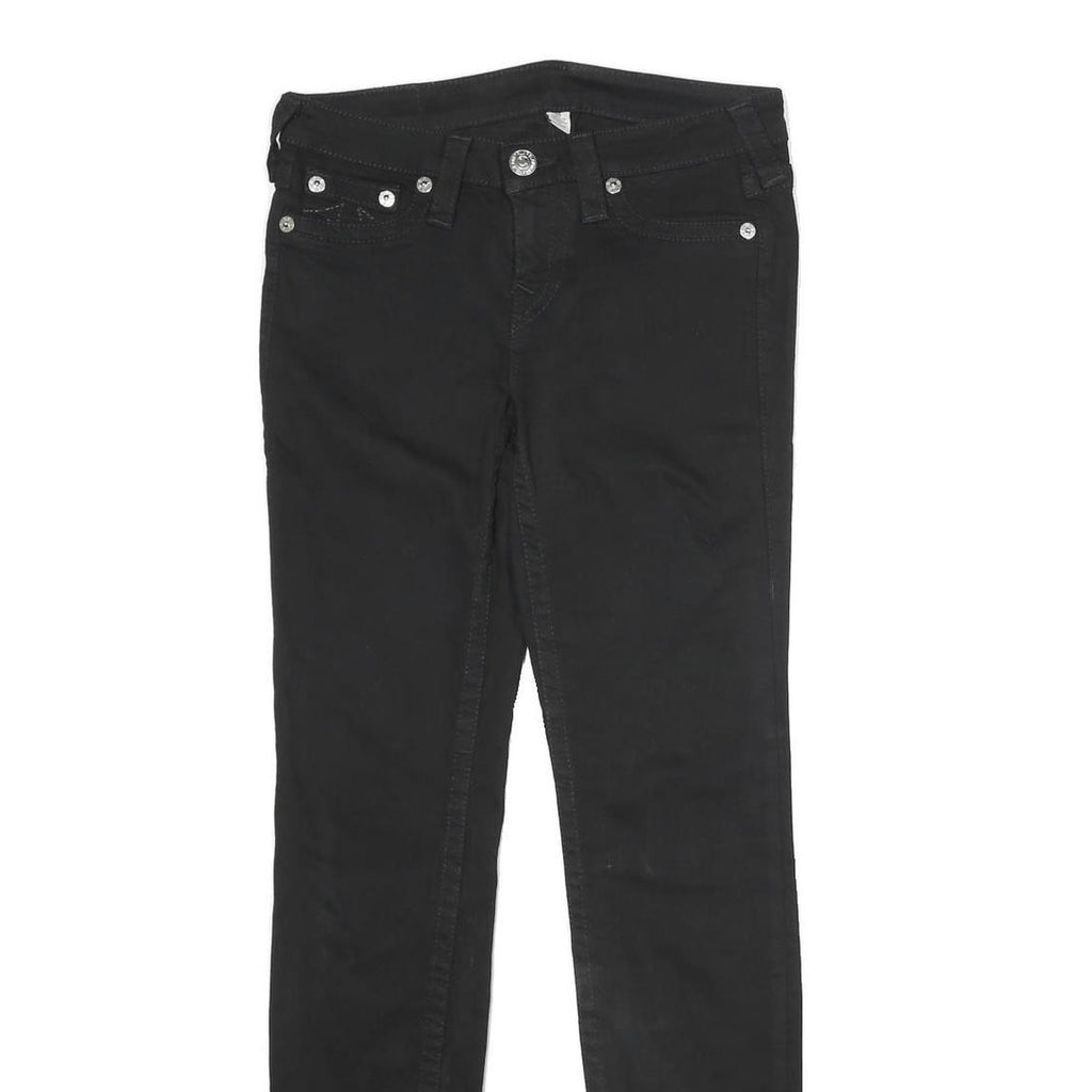 TRUE RELIGION Womens Jeans Black Slim Skinny Denim W26 L32 Classic Cotton Blend
