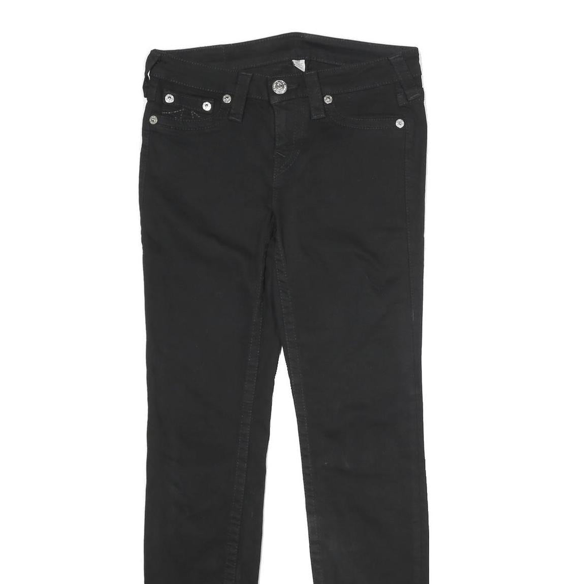TRUE RELIGION Womens Jeans Black Slim Skinny Denim W26 L32 Classic Cotton Blend