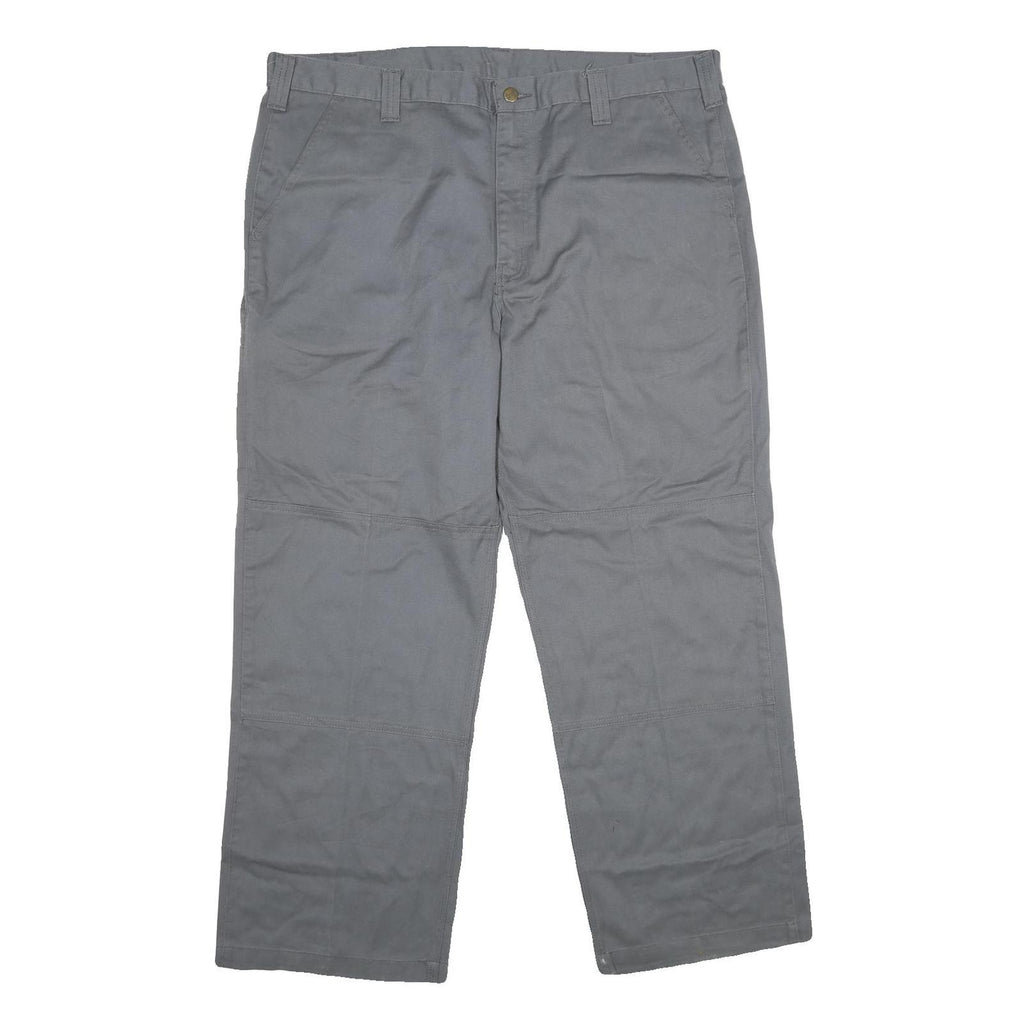 CARHARTT Mens Grey Regular Fit Straight Leg Trousers W42 L30 Workwear Utility