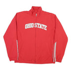 NIKE Mens Red Ohio State Jacket L Polyester Blend Zip Casual Sportswear