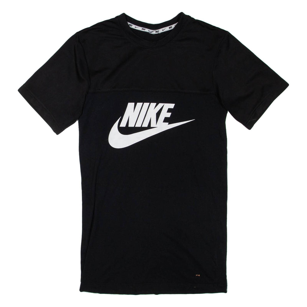 NIKE Womens T-Shirt Dress Black Short Sleeve Short S