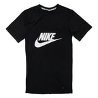 NIKE Womens T-Shirt Dress Black Short Sleeve Short S