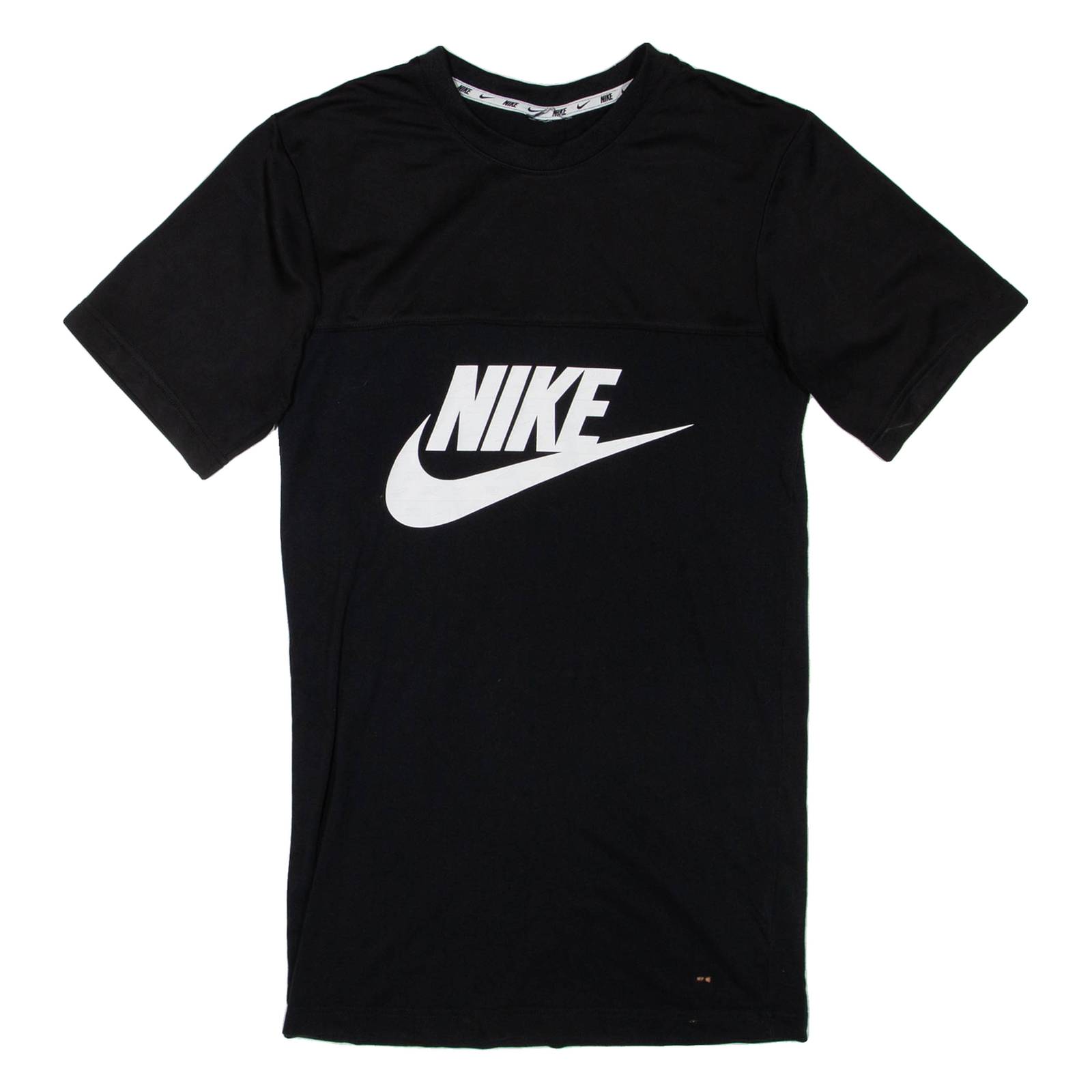 NIKE Womens T-Shirt Dress Black Short Sleeve Short S