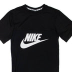 NIKE Womens T-Shirt Dress Black Short Sleeve Short S