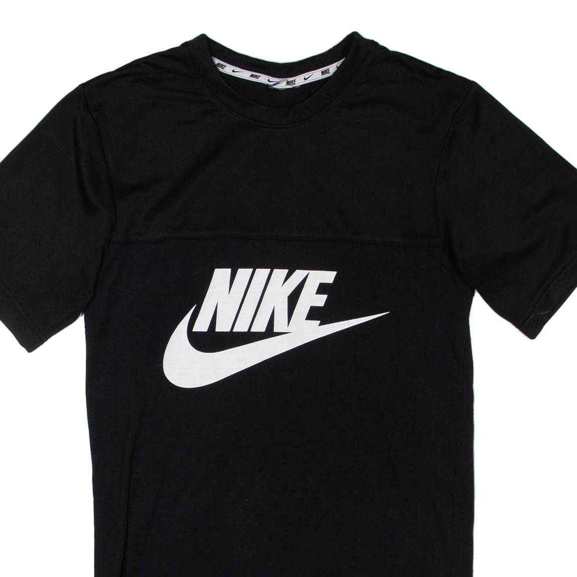 NIKE Womens T-Shirt Dress Black Short Sleeve Short S