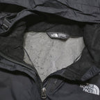 THE NORTH FACE Womens Black Outdoor Jacket L Polyester Blend Zip Hooded Plain