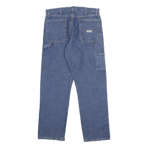 WRANGLER Mens Jeans Blue Relaxed Straight Denim Medium W34 L32 Workwear