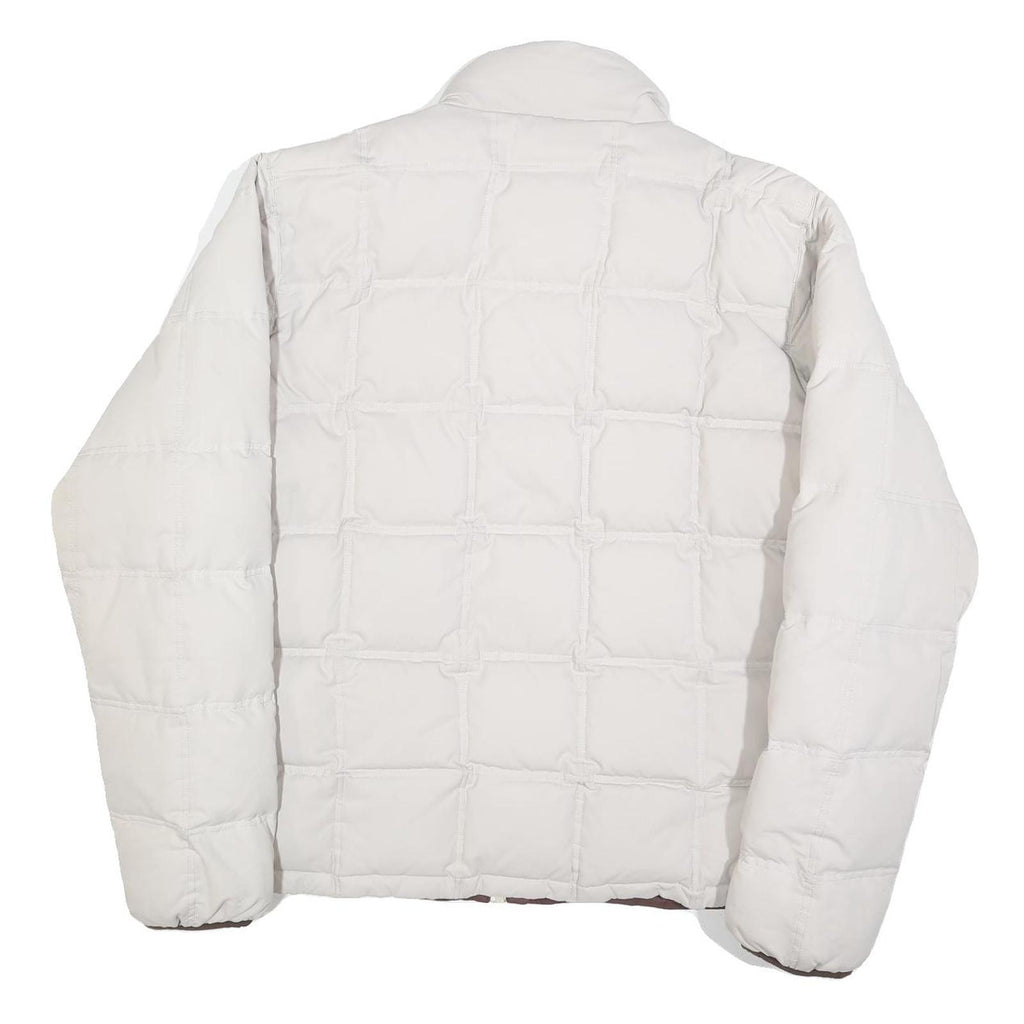 REEBOK Mens White Zip Jacket M Polyester Blend Plain Sport Casual Lightweight