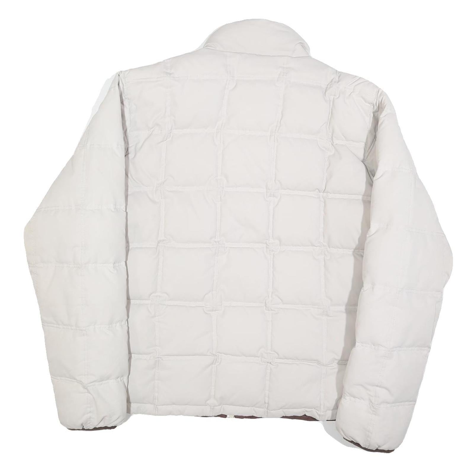 REEBOK Mens White Zip Jacket M Polyester Blend Plain Sport Casual Lightweight