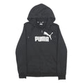 PUMA Womens Black Pullover Hoodie M Cotton Blend Zip Hooded Sweatshirt
