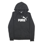PUMA Womens Black Pullover Hoodie M Cotton Blend Zip Hooded Sweatshirt