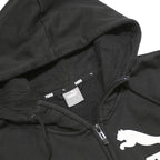 PUMA Womens Black Pullover Hoodie M Cotton Blend Zip Hooded Sweatshirt