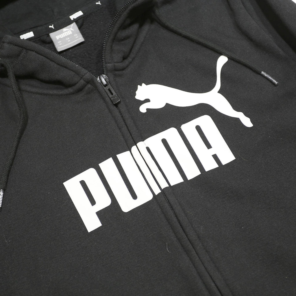 PUMA Womens Black Pullover Hoodie M Cotton Blend Zip Hooded Sweatshirt