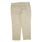 DICKIES Mens Cotton Blend Beige Regular Fit Straight Leg Trousers W40 L30