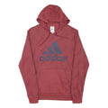 ADIDAS Mens Red Pullover Hoodie M Cotton Blend Casual Sportswear