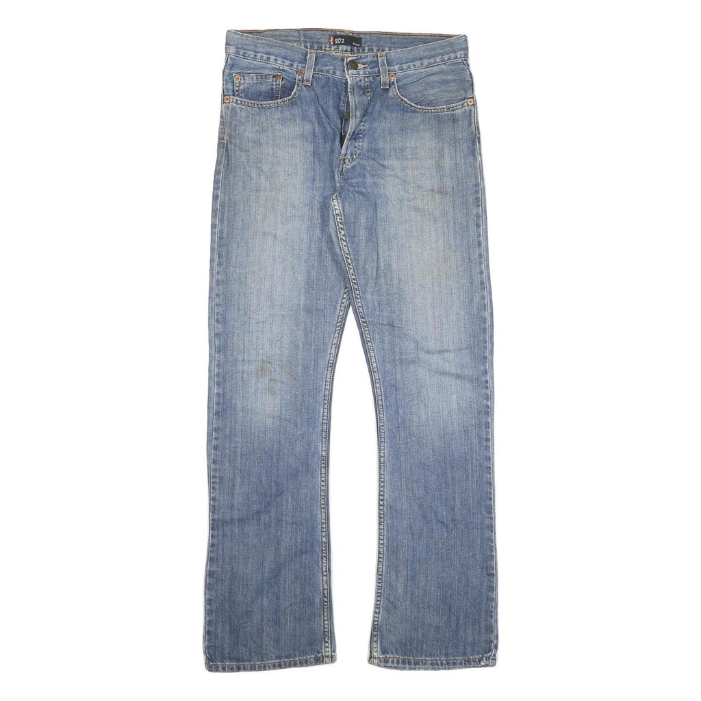 LEVI'S 502 Mens Jeans Blue Regular Straight Denim Medium W30 L32 Classic Cotton
