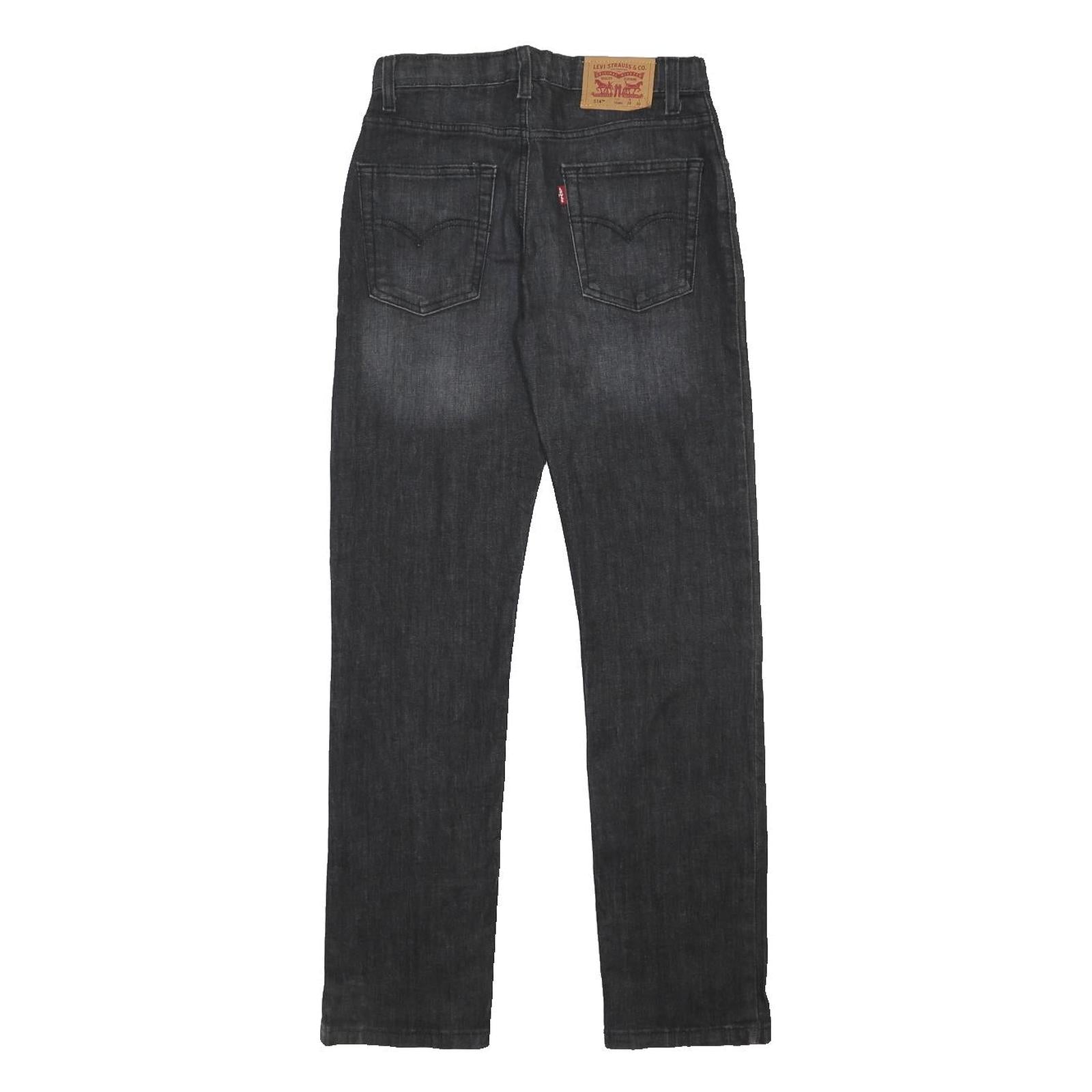 LEVI'S 514 Slim Boys Jeans Black Denim Slim Slim W28 L30 Classic Cotton Blend