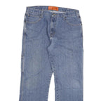 DICKIES Mens Jeans Blue Relaxed Straight Denim Medium W34 L29 Workwear Zip