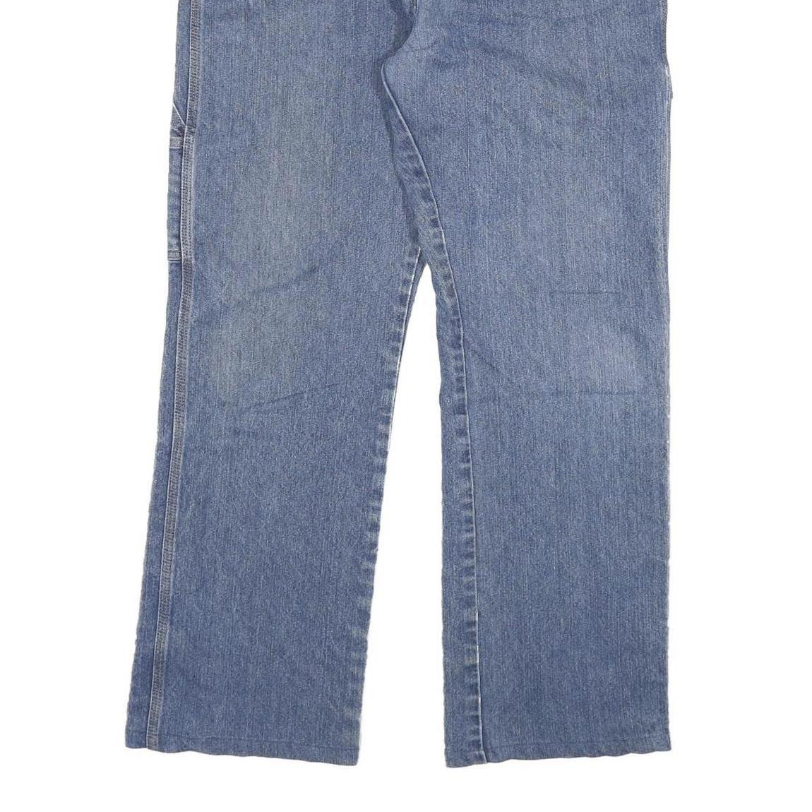 DICKIES Mens Jeans Blue Relaxed Straight Denim Medium W34 L29 Workwear Zip