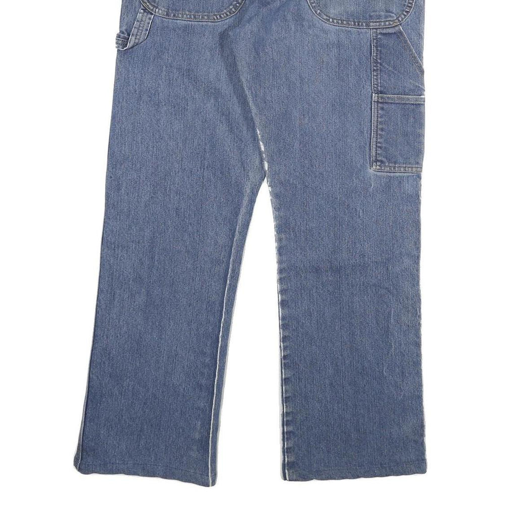 DICKIES Mens Jeans Blue Relaxed Straight Denim Medium W34 L29 Workwear Zip