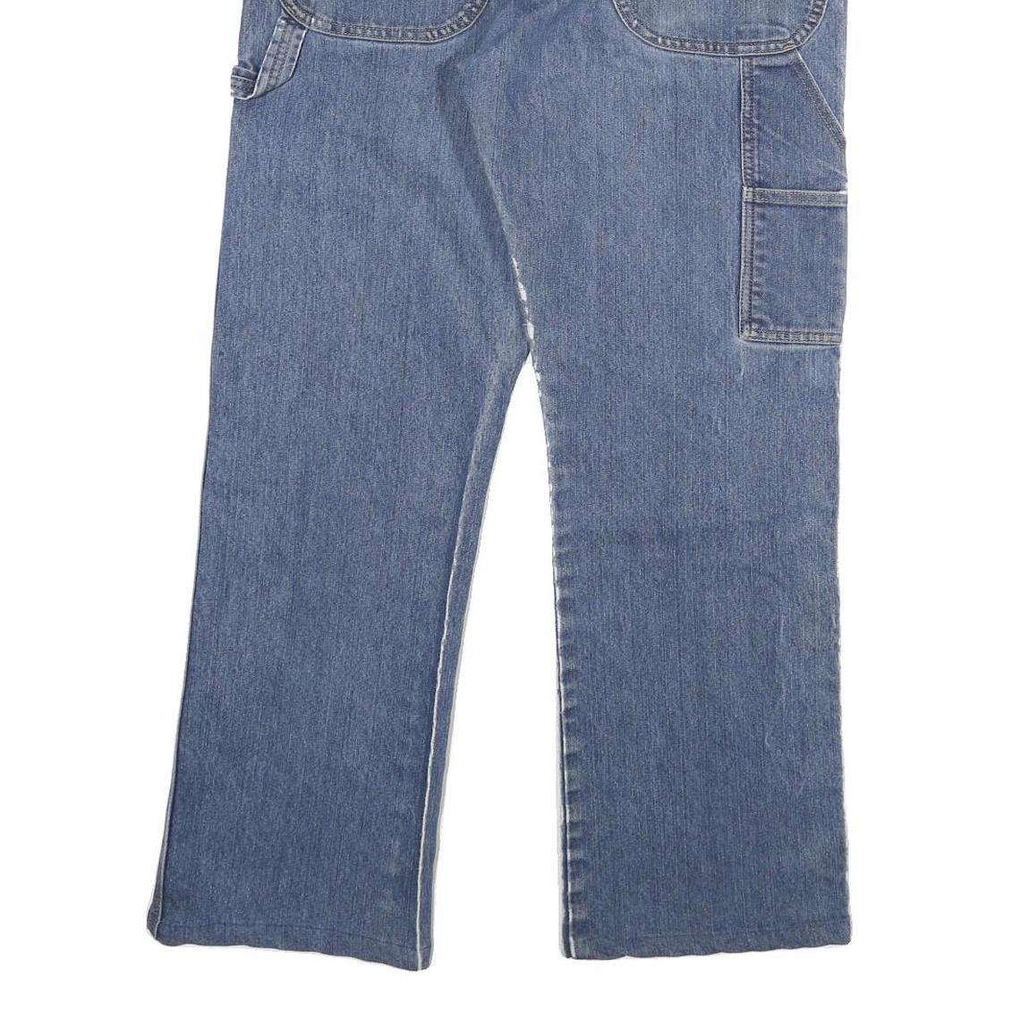 DICKIES Mens Jeans Blue Relaxed Straight Denim Medium W34 L29 Workwear Zip