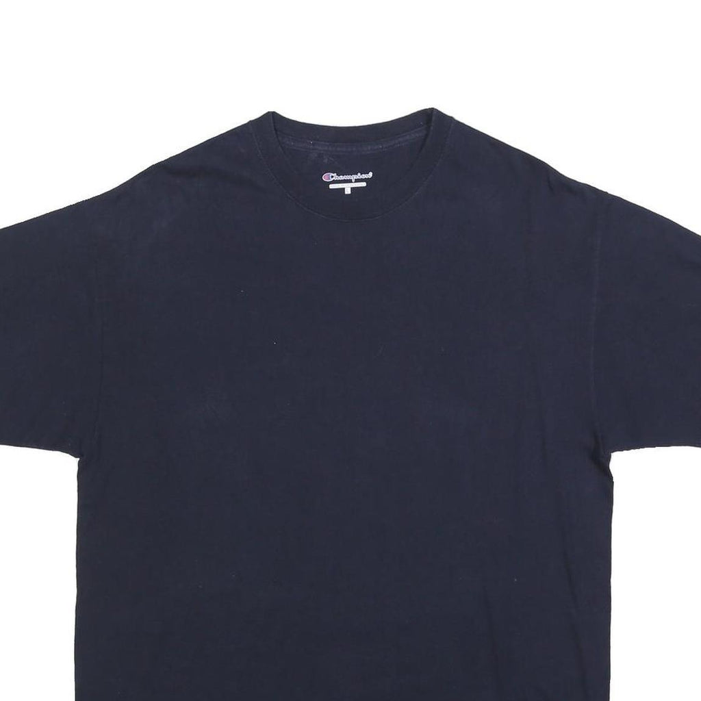 CHAMPION Mens Black Classic T-Shirt L Short Sleeve Crew Neck Cotton Blend