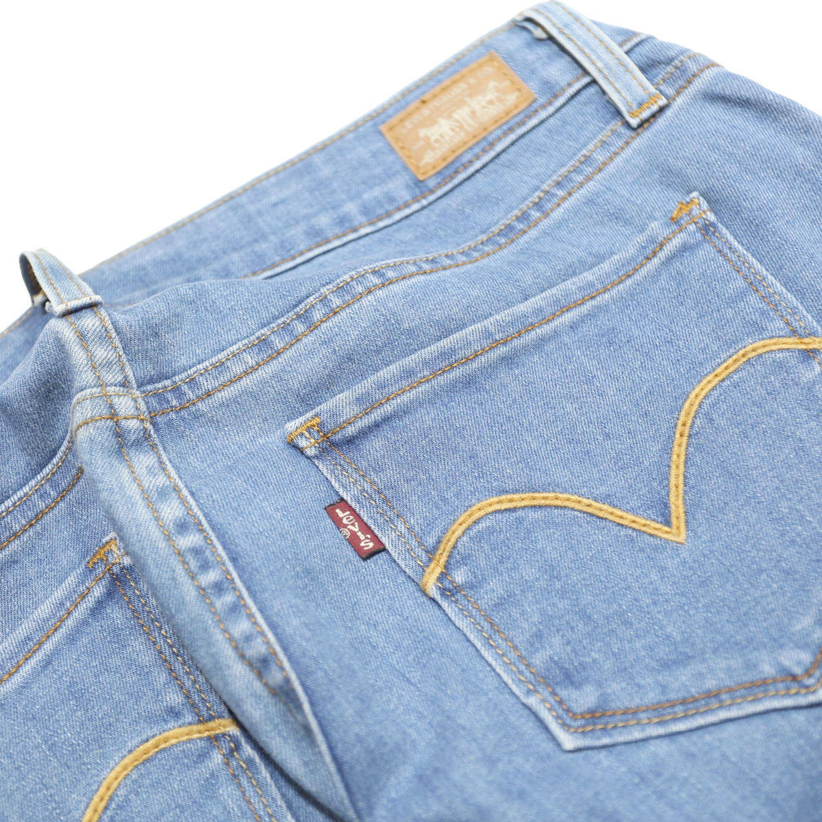 LEVI'S Womens Slim Blue Skinny Denim Light Wash Jeans W26 L29 Stretch Cotton
