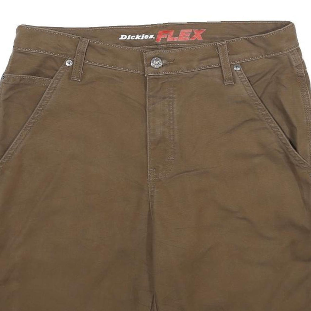 DICKIES Mens Shorts Brown Workwear Casual M W32 Durable Cotton Blend Relaxed Fit