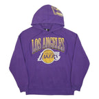 NBA Mens Purple Los Angeles Lakers Pullover Hoodie M Cotton Blend Sportswear