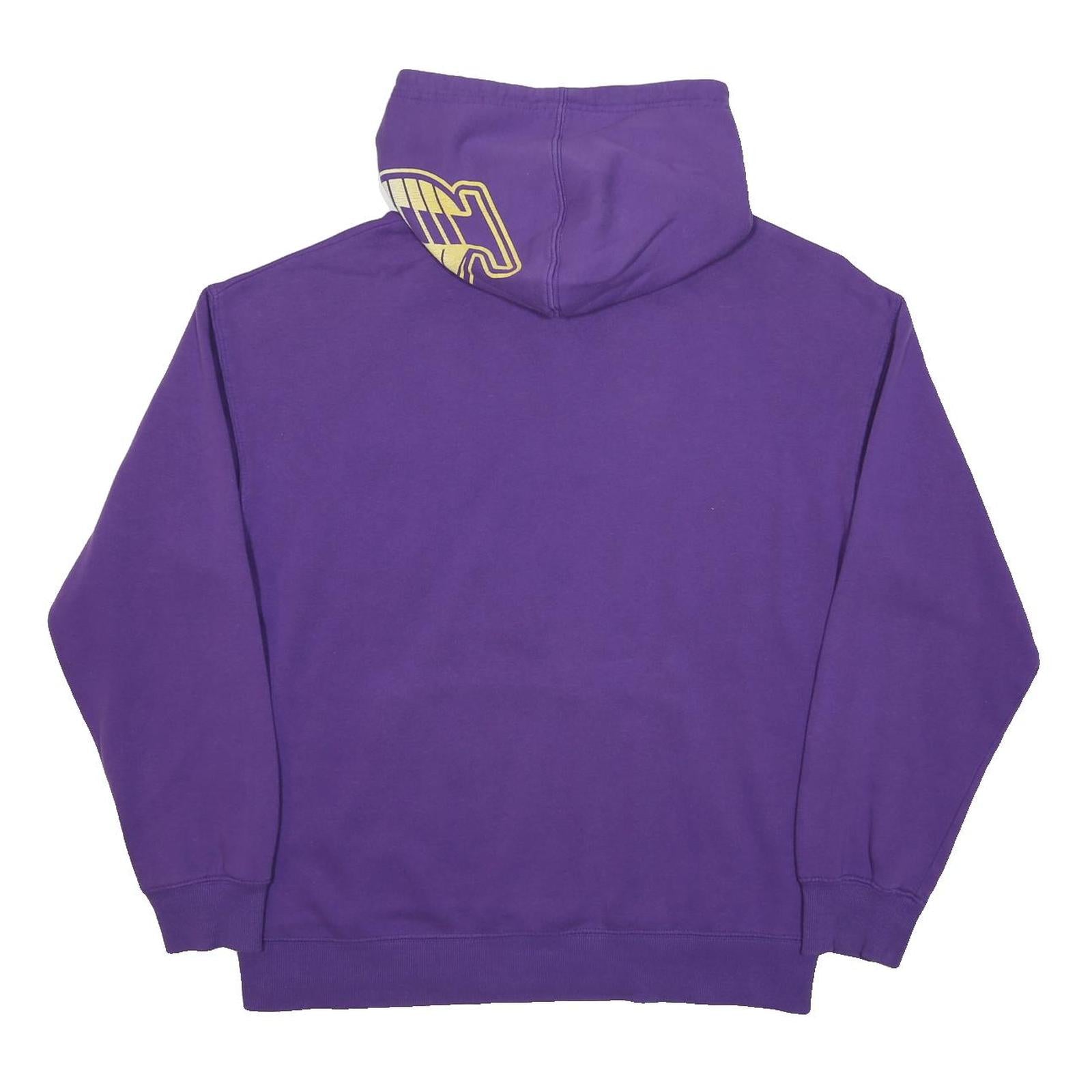 NBA Mens Purple Los Angeles Lakers Pullover Hoodie M Cotton Blend Sportswear