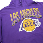 NBA Mens Purple Los Angeles Lakers Pullover Hoodie M Cotton Blend Sportswear
