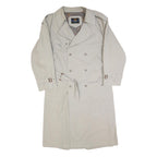BUGATTI Mens Beige Classic Trench XL Polyester Blend Button Jacket Elegant