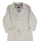 BUGATTI Mens Beige Classic Trench XL Polyester Blend Button Jacket Elegant