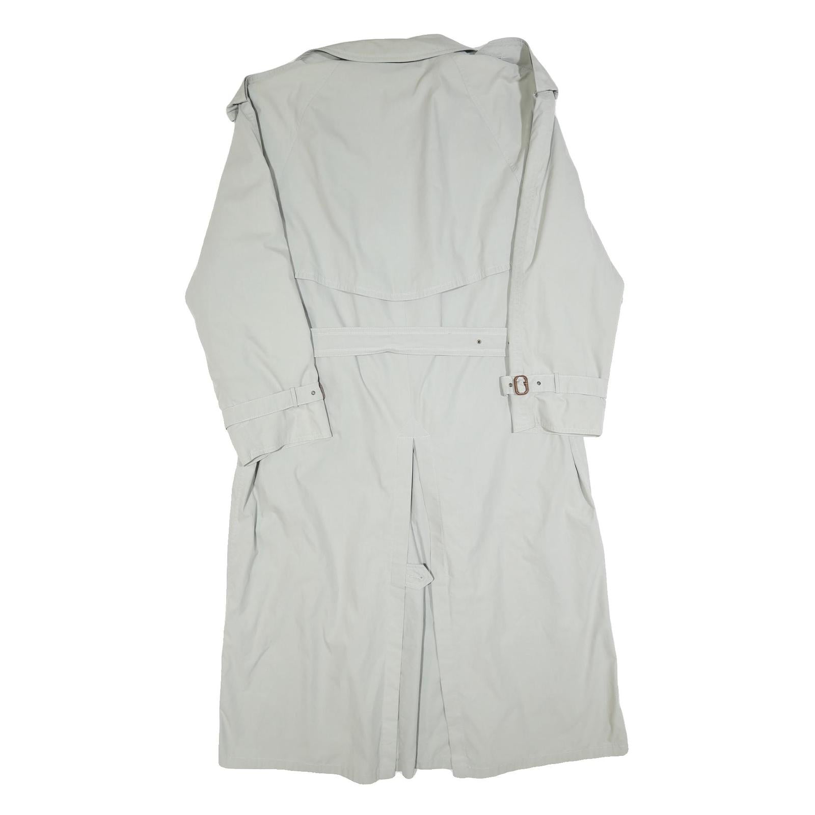 BUGATTI Mens Beige Classic Trench XL Polyester Blend Button Jacket Elegant