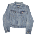 RALPH LAUREN Womens Blue Denim Jacket M Cotton Blend Classic Button Closure