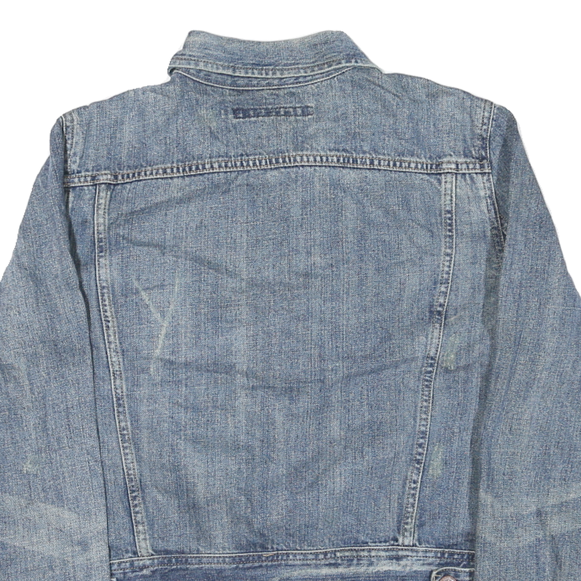 RALPH LAUREN Womens Blue Denim Jacket M Cotton Blend Classic Button Closure