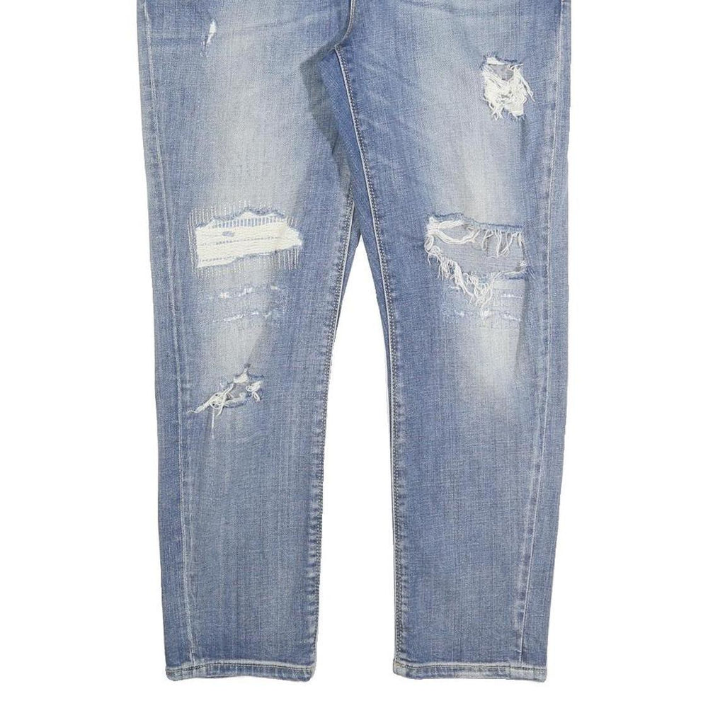 GUESS Womens Jeans Blue Slim Skinny Denim Medium W30 L26 Distressed Zip