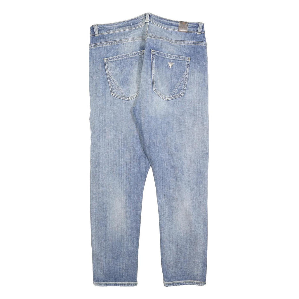 GUESS Womens Jeans Blue Slim Skinny Denim Medium W30 L26 Distressed Zip