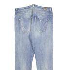 GUESS Womens Jeans Blue Slim Skinny Denim Medium W30 L26 Distressed Zip