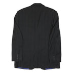 TED BAKER Mens Black Windowpane Jacket L Polyester Blend Classic Tailored Button