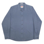 WRANGLER Mens Blue L Cotton Shirt Long Sleeve Casual Classic Fit