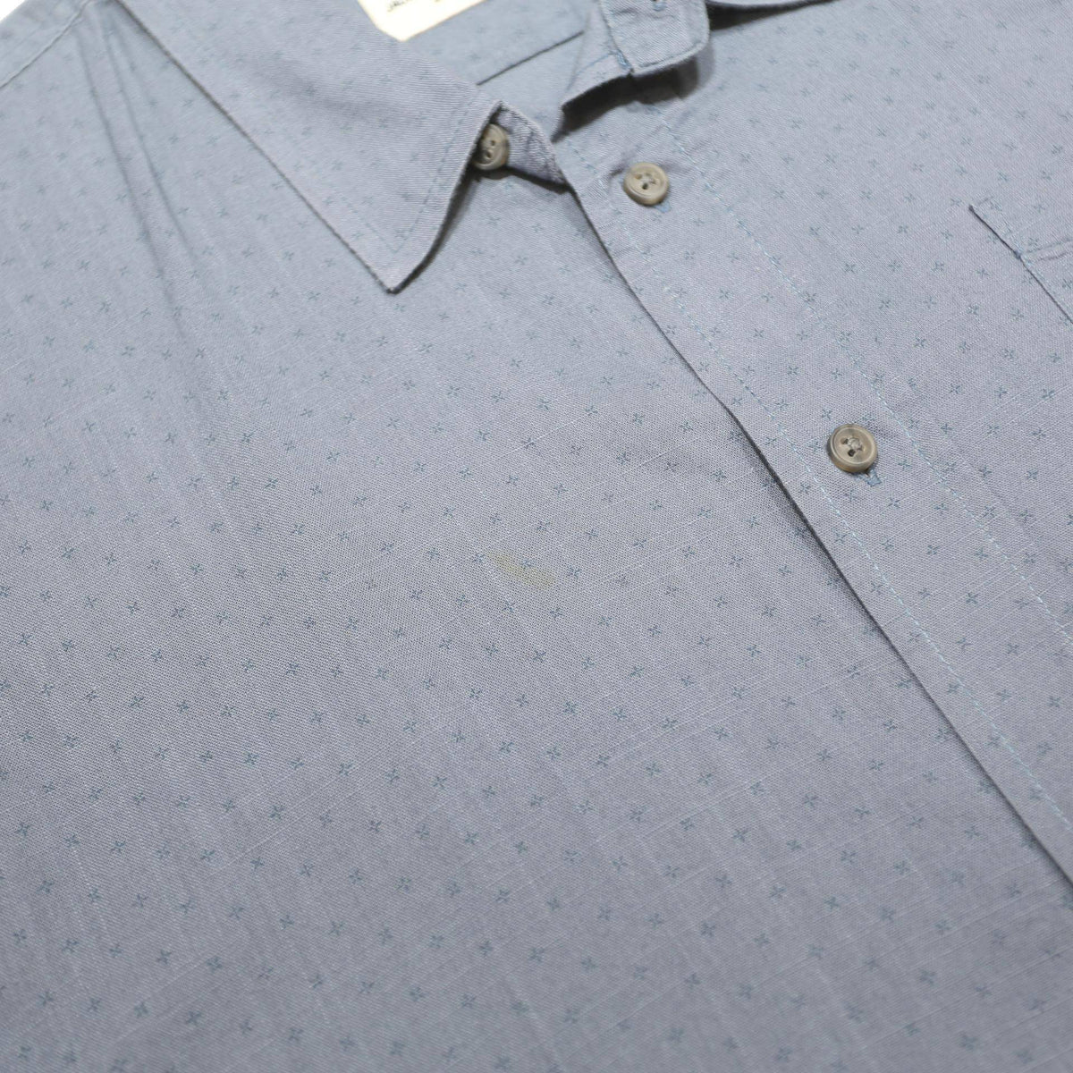 WRANGLER Mens Blue L Cotton Shirt Long Sleeve Casual Classic Fit