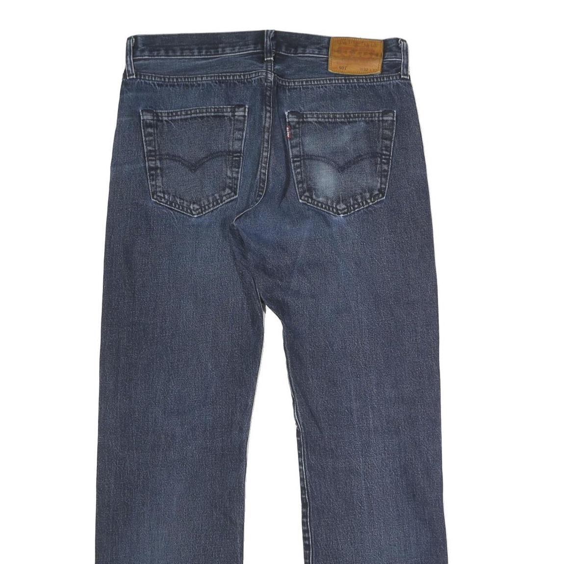 LEVI'S 501 Big E Mens Jeans Blue Regular Straight Denim Medium W34 L31 Button