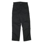 CARHARTT Mens Black Cotton Blend Regular Straight Trousers W31 L30 Durable Work