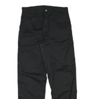 CARHARTT Mens Black Cotton Blend Regular Straight Trousers W31 L30 Durable Work
