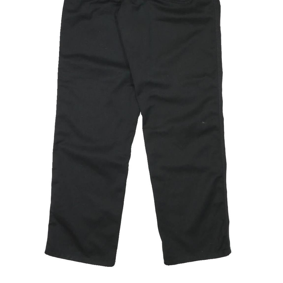 CARHARTT Mens Black Cotton Blend Regular Straight Trousers W31 L30 Durable Work